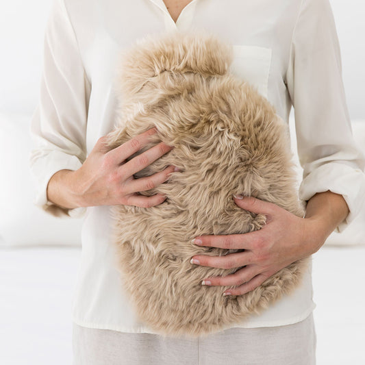 NZ long wool hot water bottle cover