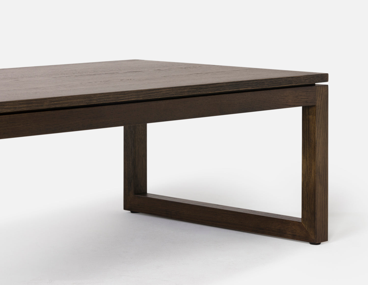 NZ made framed coffee table smoked oak