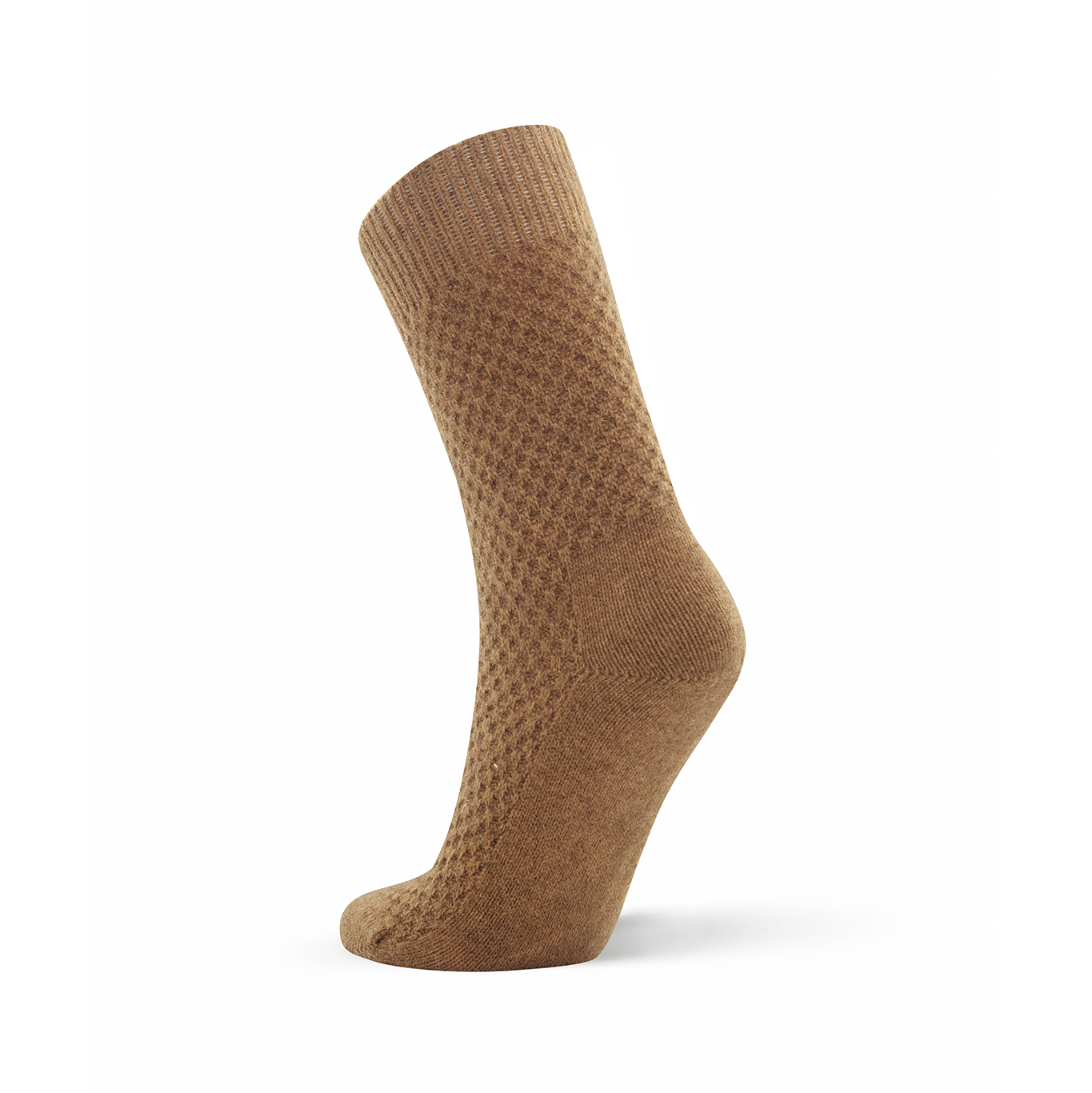 NZ made possum merino honeycomb wool socks mustard