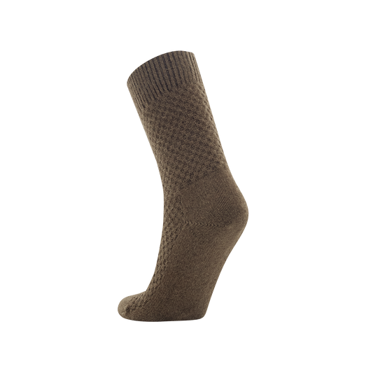 NZ made possum merino honeycomb wool socks olive