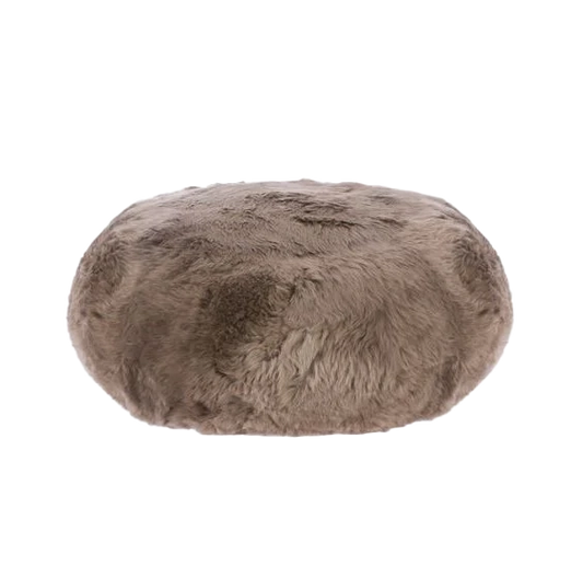NZ long wool sheepskin ottoman