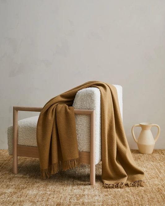 Nevis wool blanket nutmeg 130 x 200cm