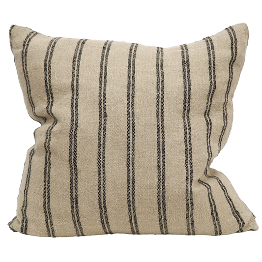 Nina striped linen cushion cover 55cm