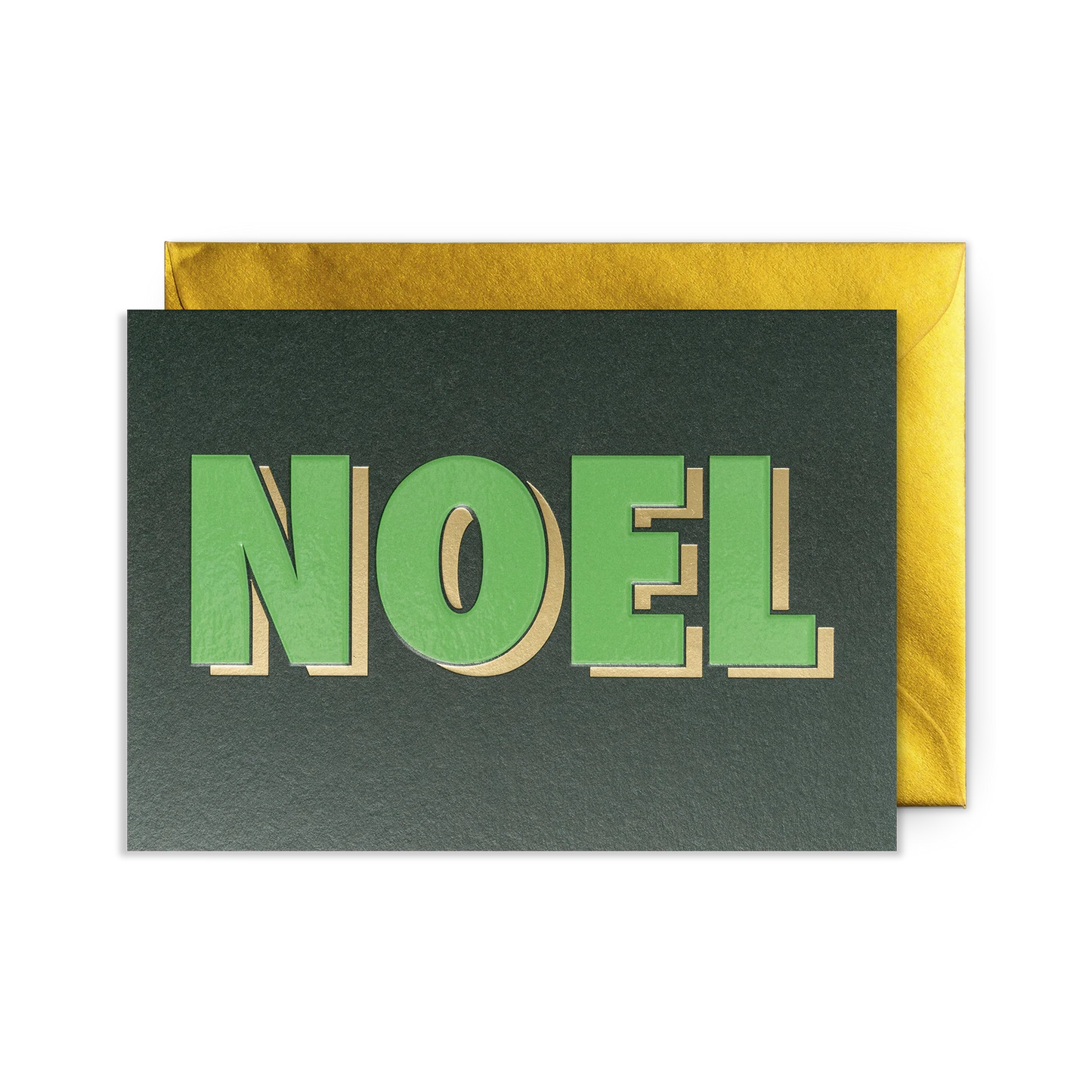 Noel block letter card
