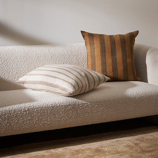 Noosa linen blend cushion cover 55cm cumin
