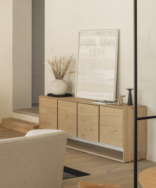 Oak Nordic 4-door sideboard 210cm