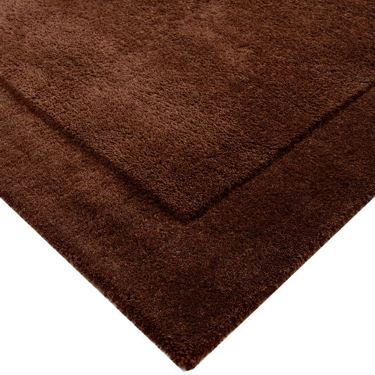 Norfolk NZ wool floor rug chocolate