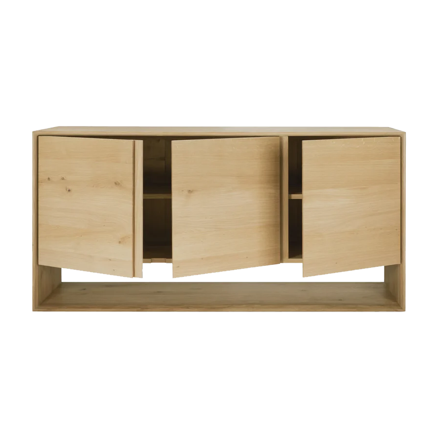Oak Nordic 3-door sideboard 158cm