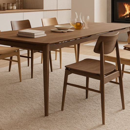 Oscar solid oak dining chair walnut