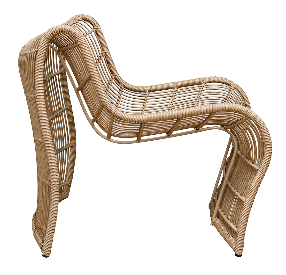 Outdoor wave chair straight weave natural