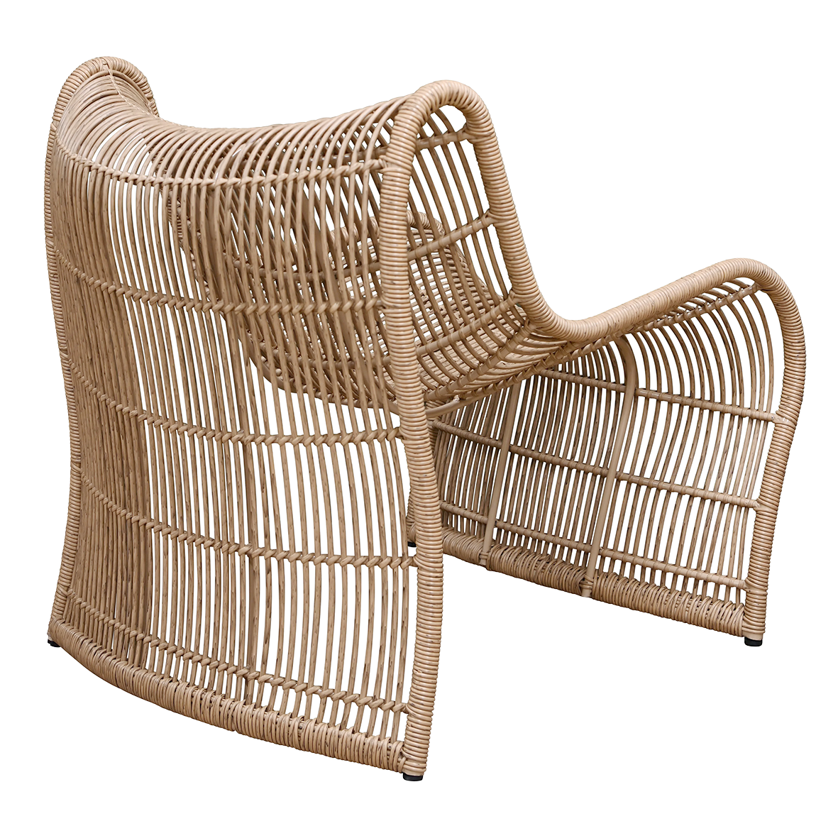 Outdoor wave chair straight weave natural