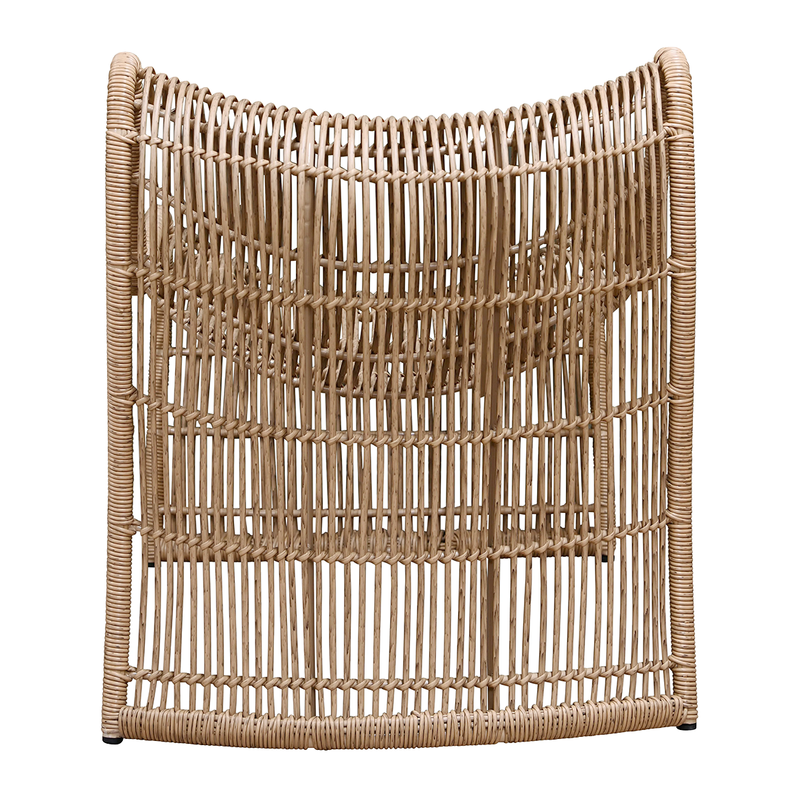 Outdoor wave chair straight weave natural