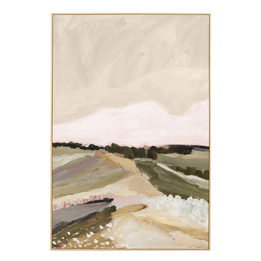 Meandering in the Hills framed canvas print 122cm