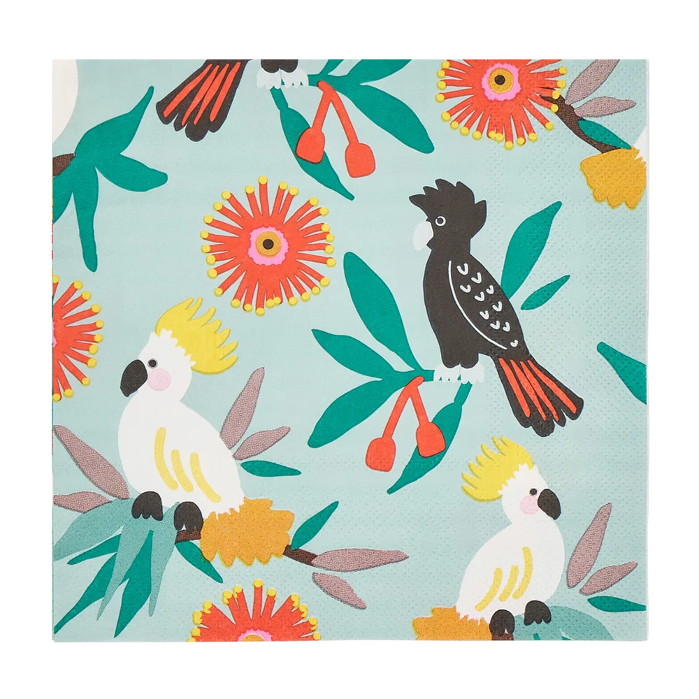 Cockatoo paper napkins set of 20