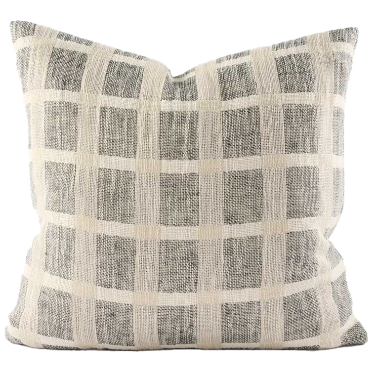 Petra hand woven linen cotton cushion cover 60cm