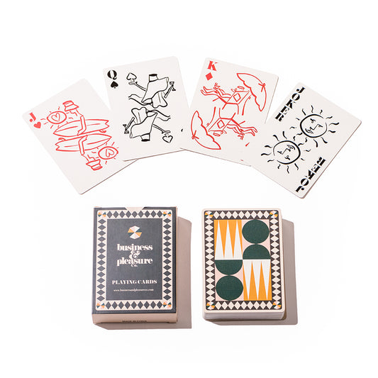 Playing cards set in cotton canvas case