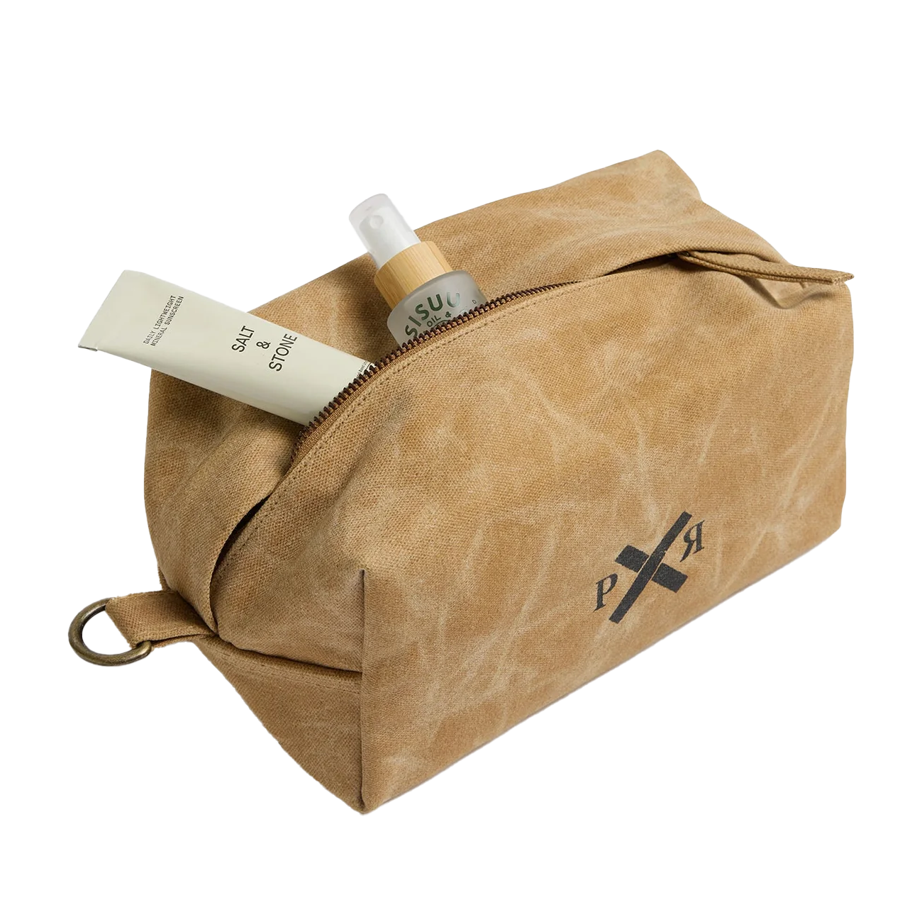 Pony Rider canvas toiletry bag clay