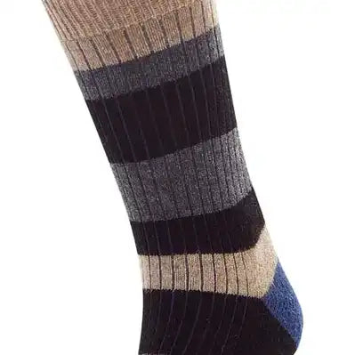 Possum merino wool striped ribbed socks