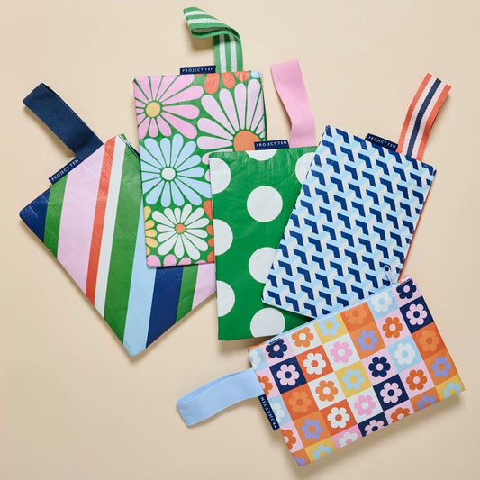 Project Ten small zip pouch 18cm boats