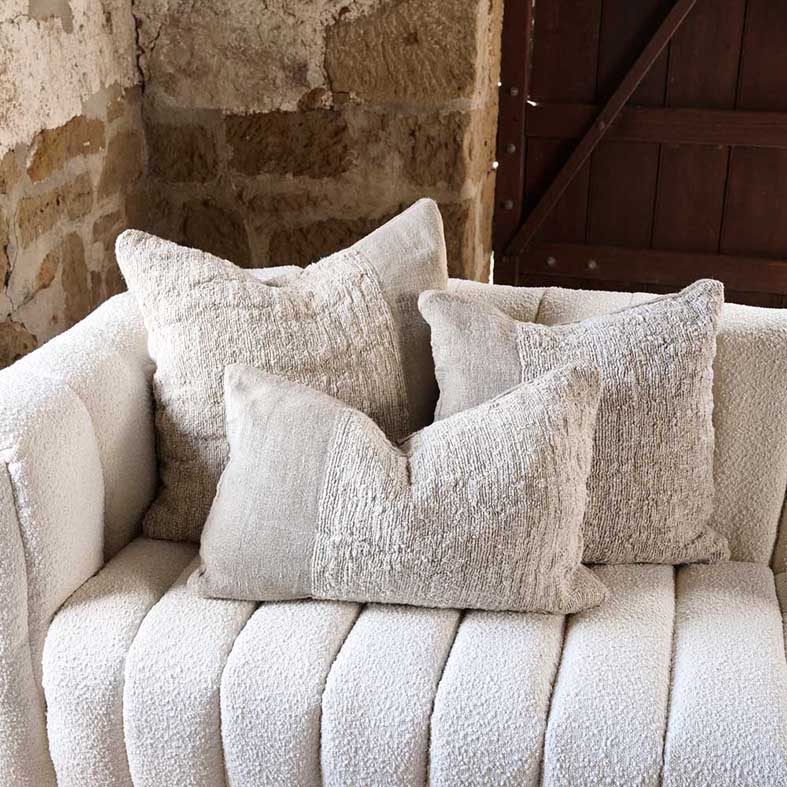 Raffine hand woven linen cushion cover 40x60cm