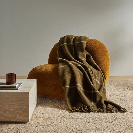 XL Ranfurly wool blanket kelp 140 x 240cm