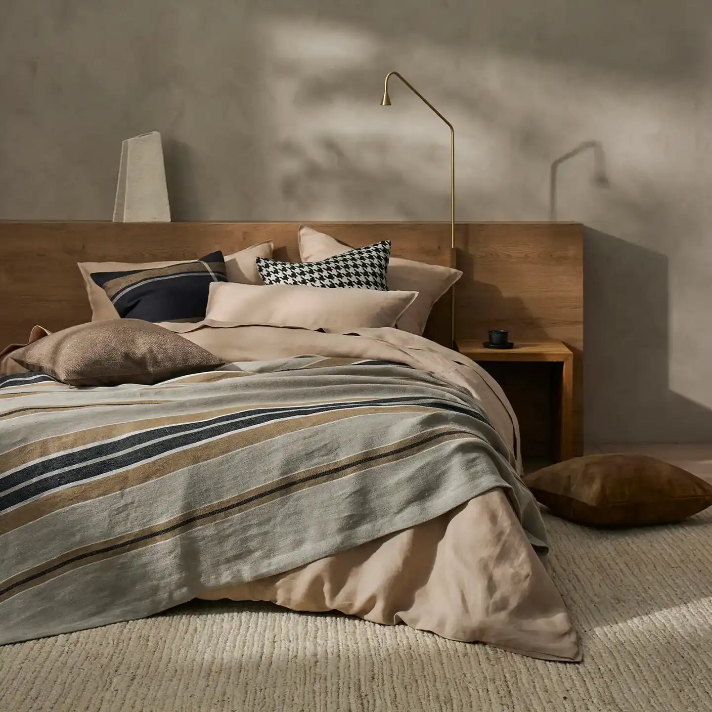 Franco linen bed throw clay 150 x 240cm