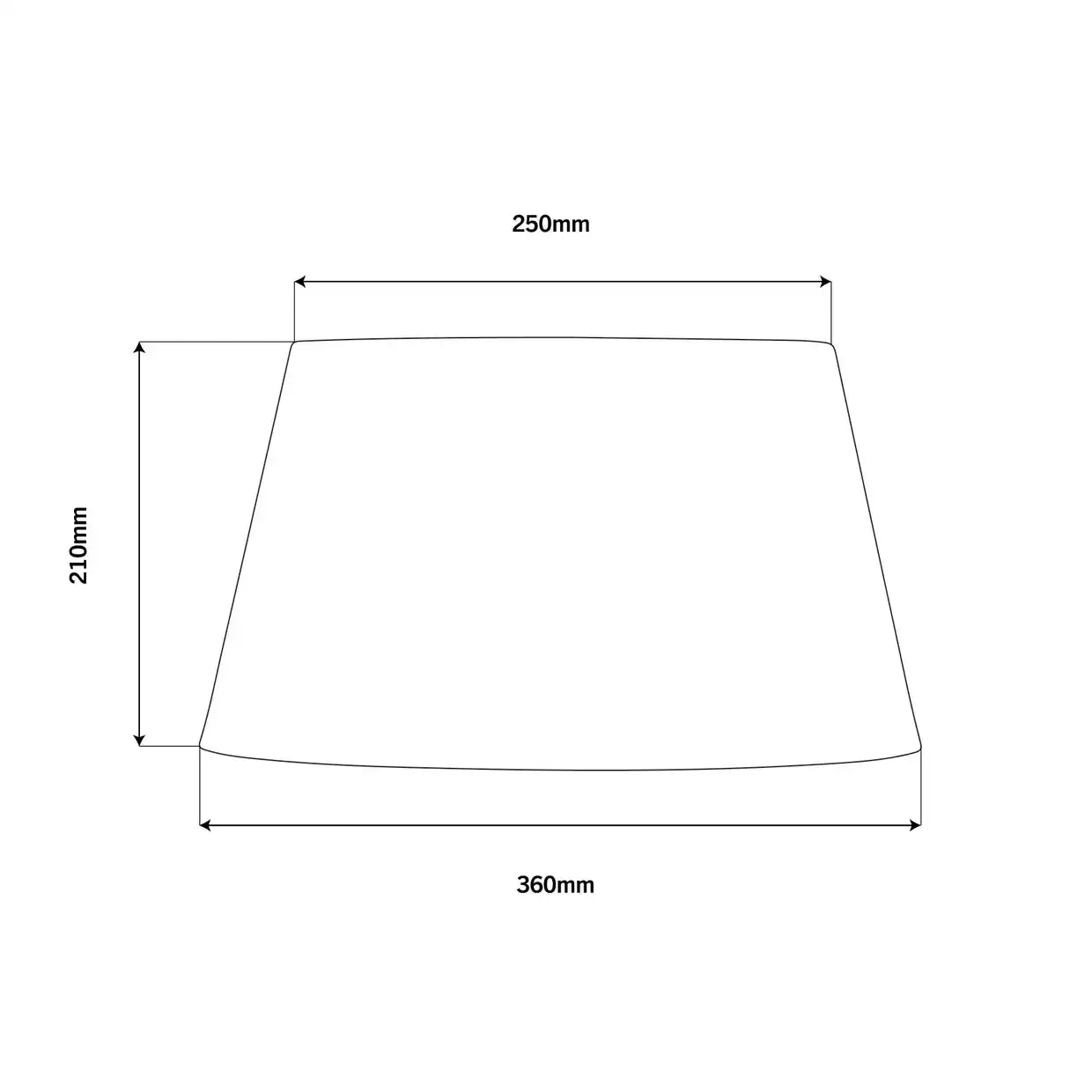 Tapered linen shade natural 36cm
