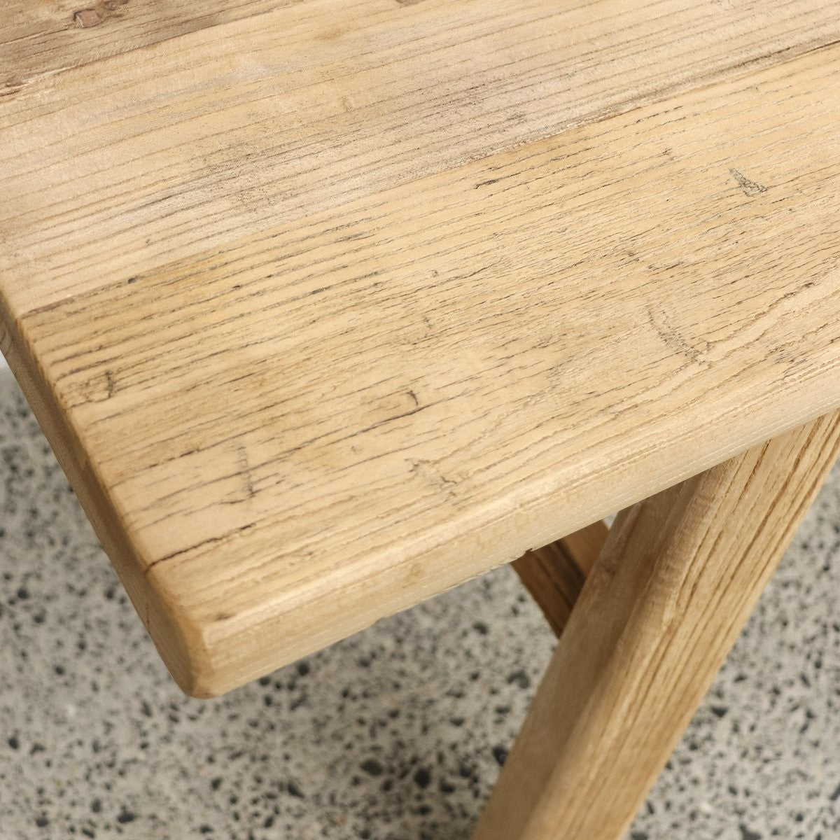 Reclaimed elm wood bench seat 110cm