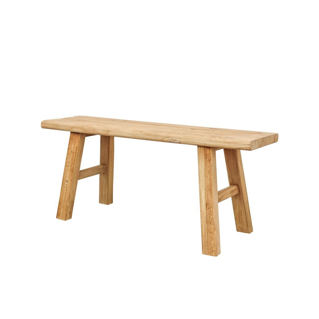 Reclaimed elm wood bench seat 110cm