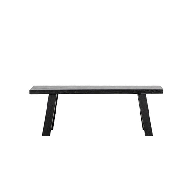 Reclaimed elm wood bench seat 110cm black