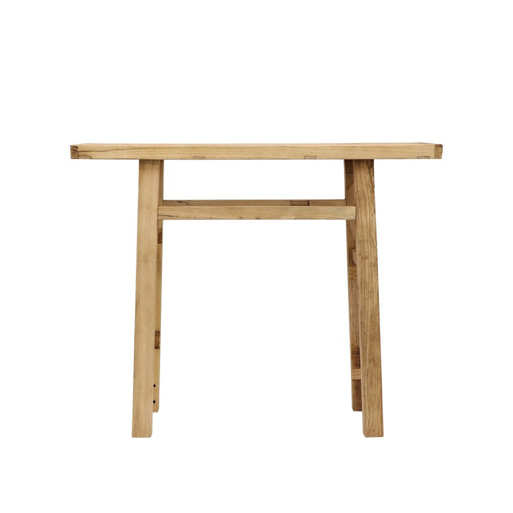 Reclaimed elm wood console 110cm long