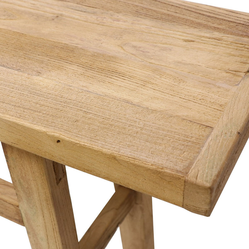Reclaimed elm wood console 150cm long