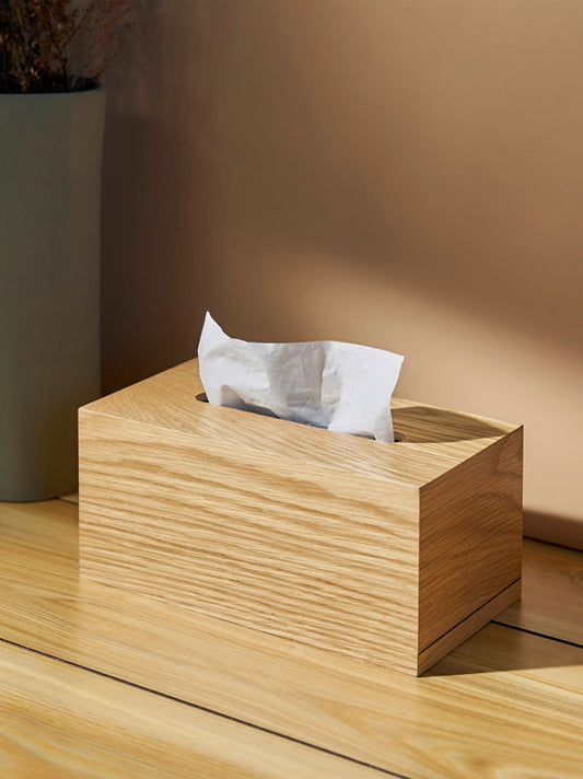 Rectangle tissue box cover natural
