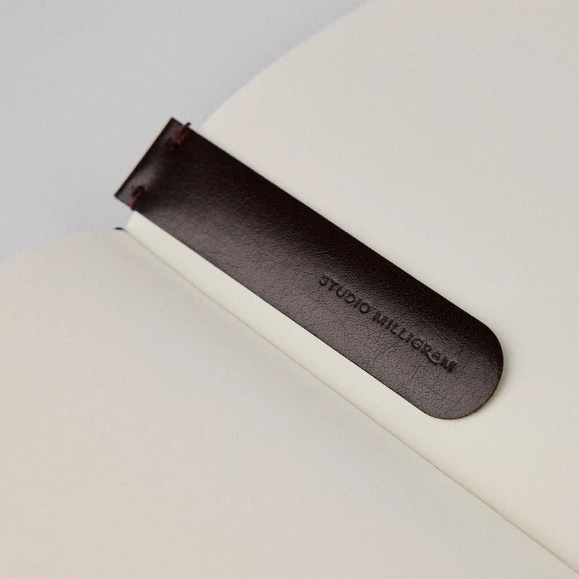 Recycled leather bookmark chocolate