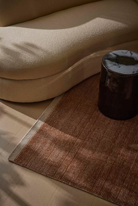 Remo NZ wool rug amber