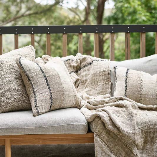 Retreat hand woven cushion cover 50cm
