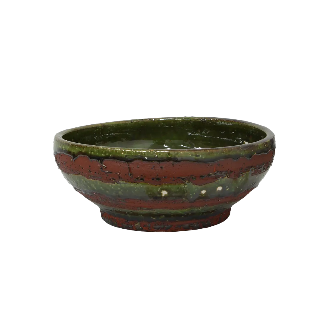 Silvana rustic terracotta bowl 28cm olive