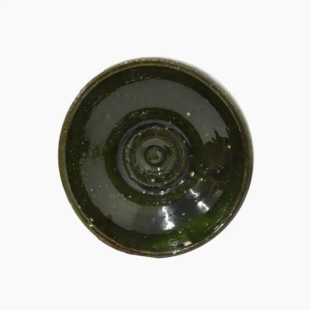 Silvana rustic terracotta bowl 28cm olive