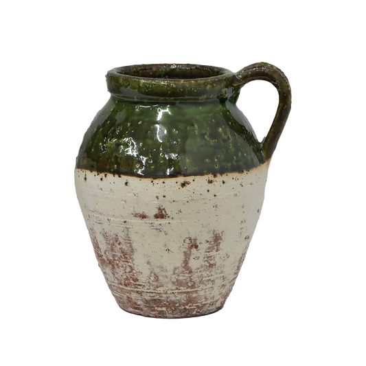 Romano glazed jug 25cm green