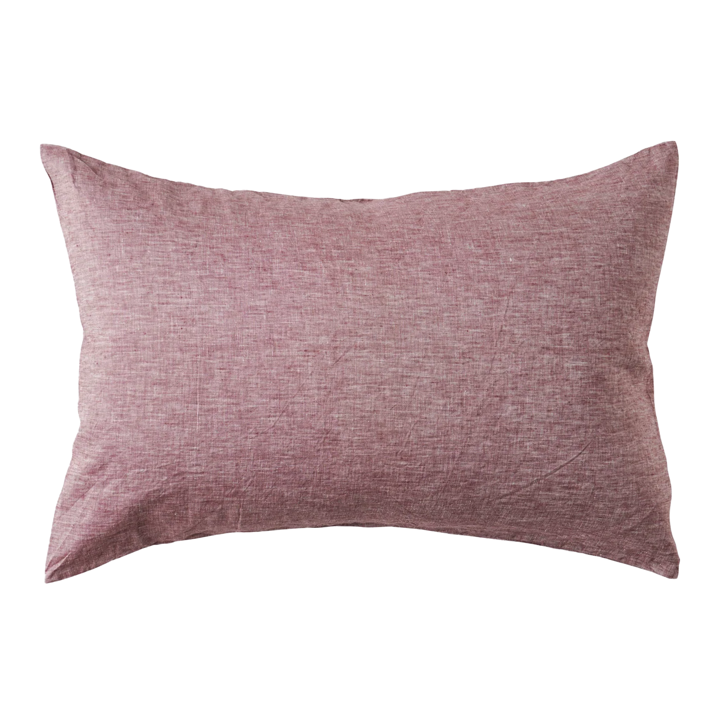 SOW marl linen standard pillowcase set aubergine