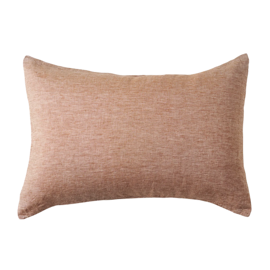 SOW marl linen pillowcase set standard cinnamon