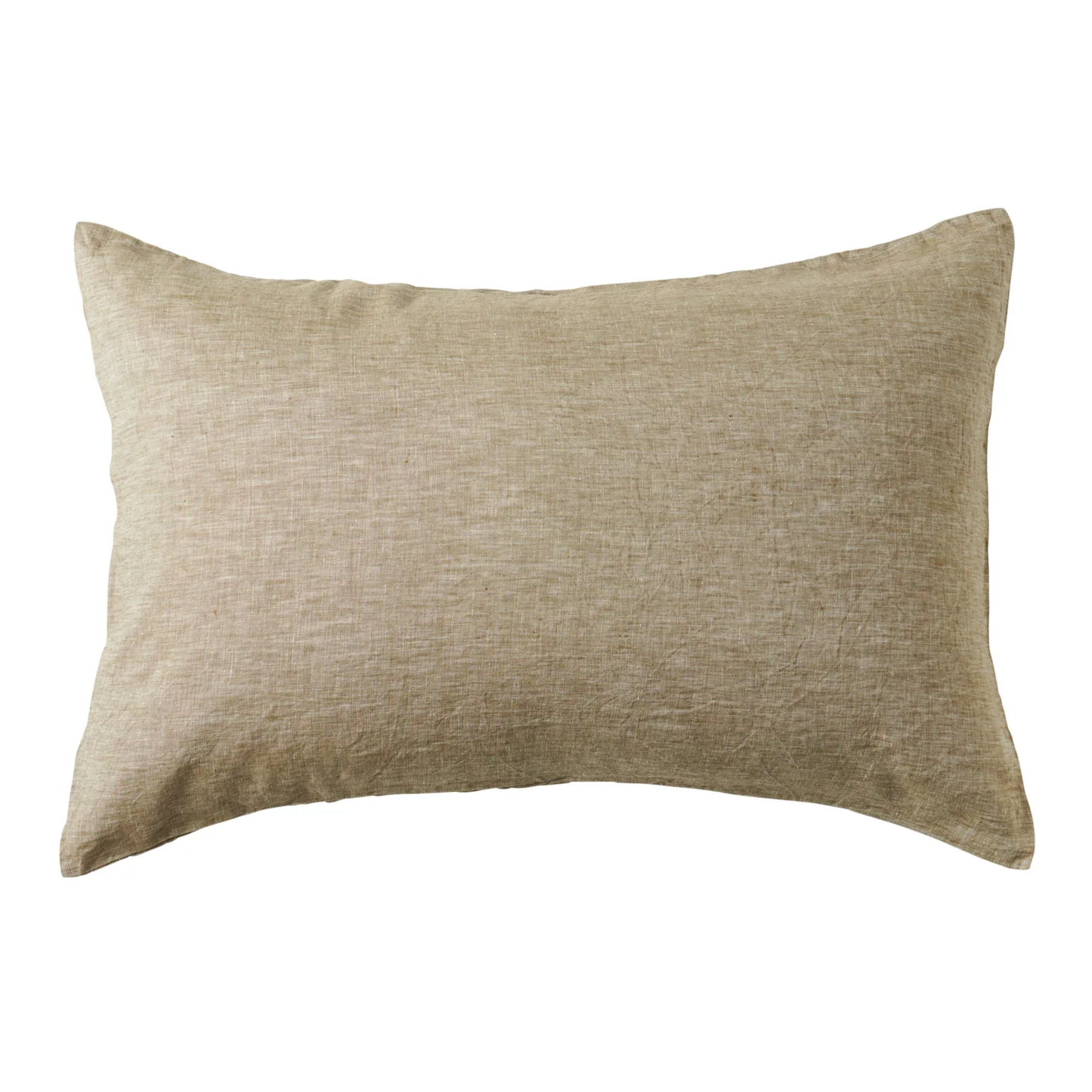 SOW marl linen standard pillowcase set moss