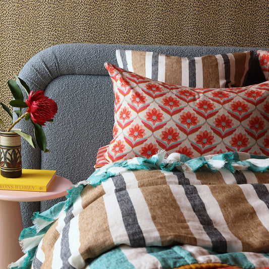 SOW Edie floral linen pillowcase set