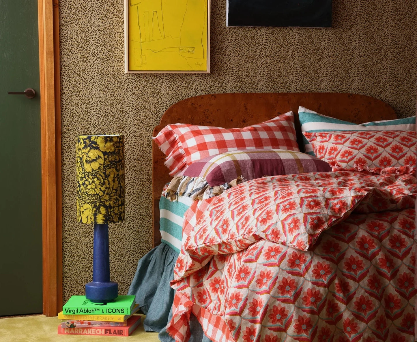 SOW Edie floral linen pillowcase set