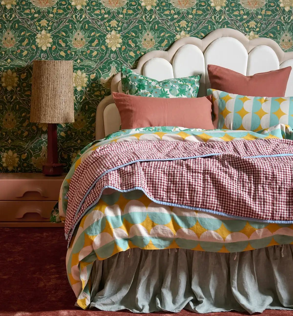 SOW Joan floral linen Euro pillowcase set