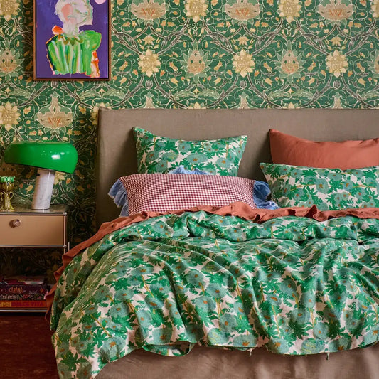 SOW Joan floral linen Euro pillowcase set