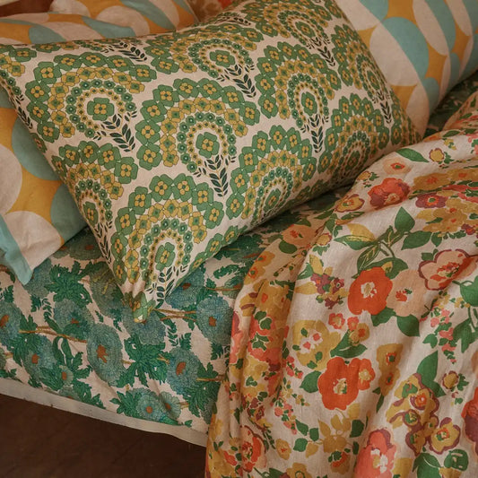 SOW Joan floral linen fitted sheet