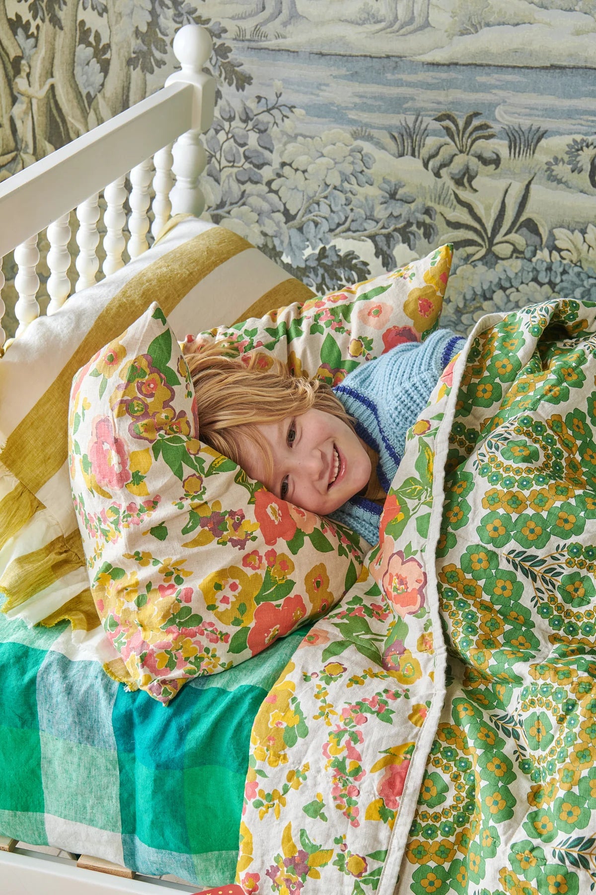 SOW Marianne floral linen Euro pillowcase set