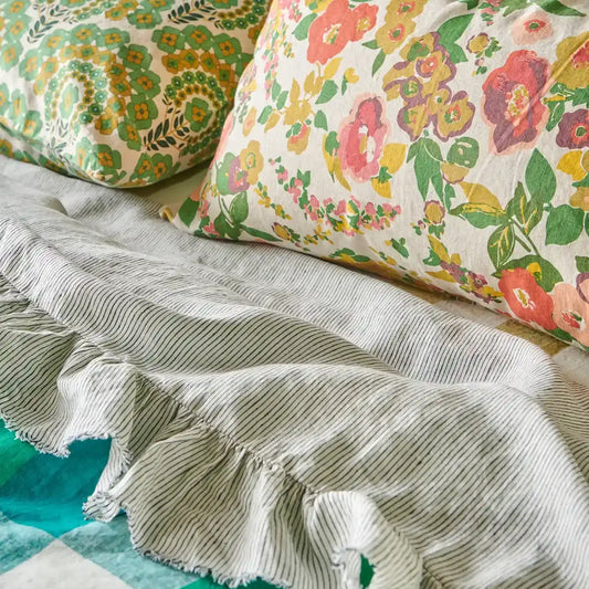 SOW Marianne floral linen Euro pillowcase set