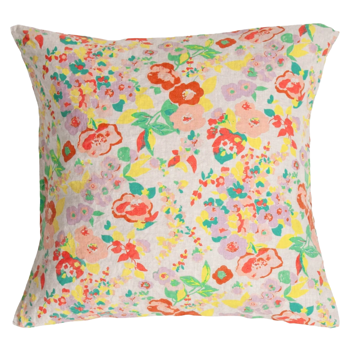 SOW Paloma floral linen euro pillowcase set